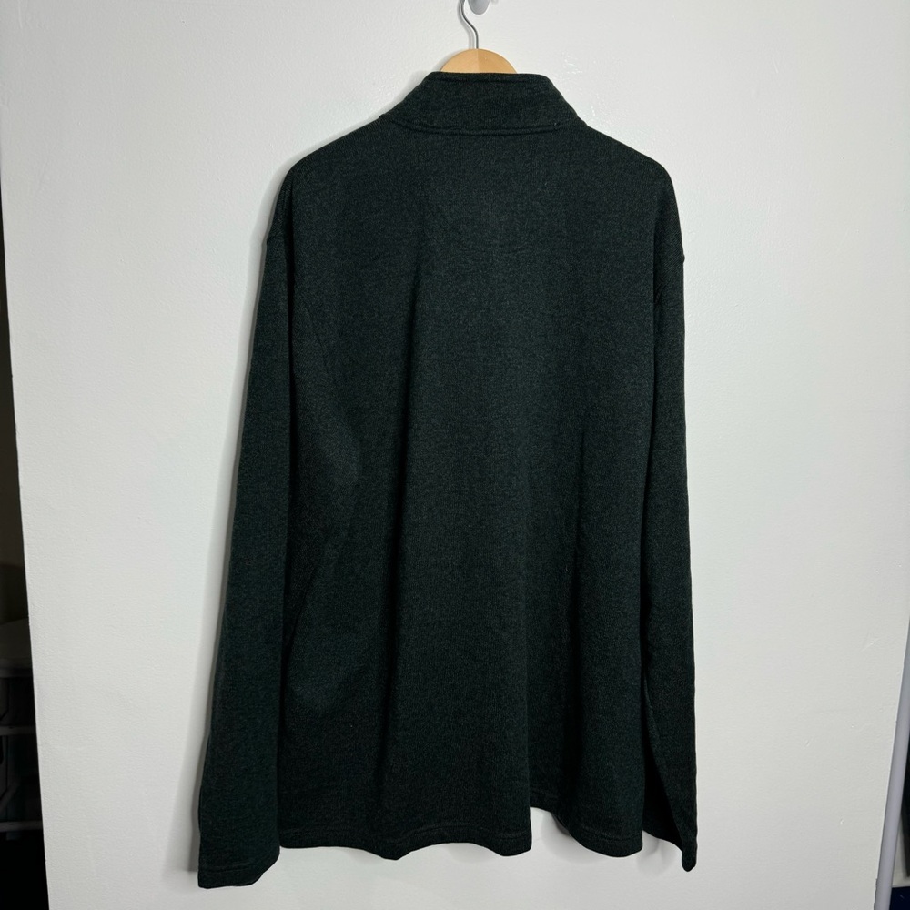 NWT Izod Men's Performance 1/4 Zip Sweater Fleece Solid Pullover Green Size XL - Picture 7 of 9